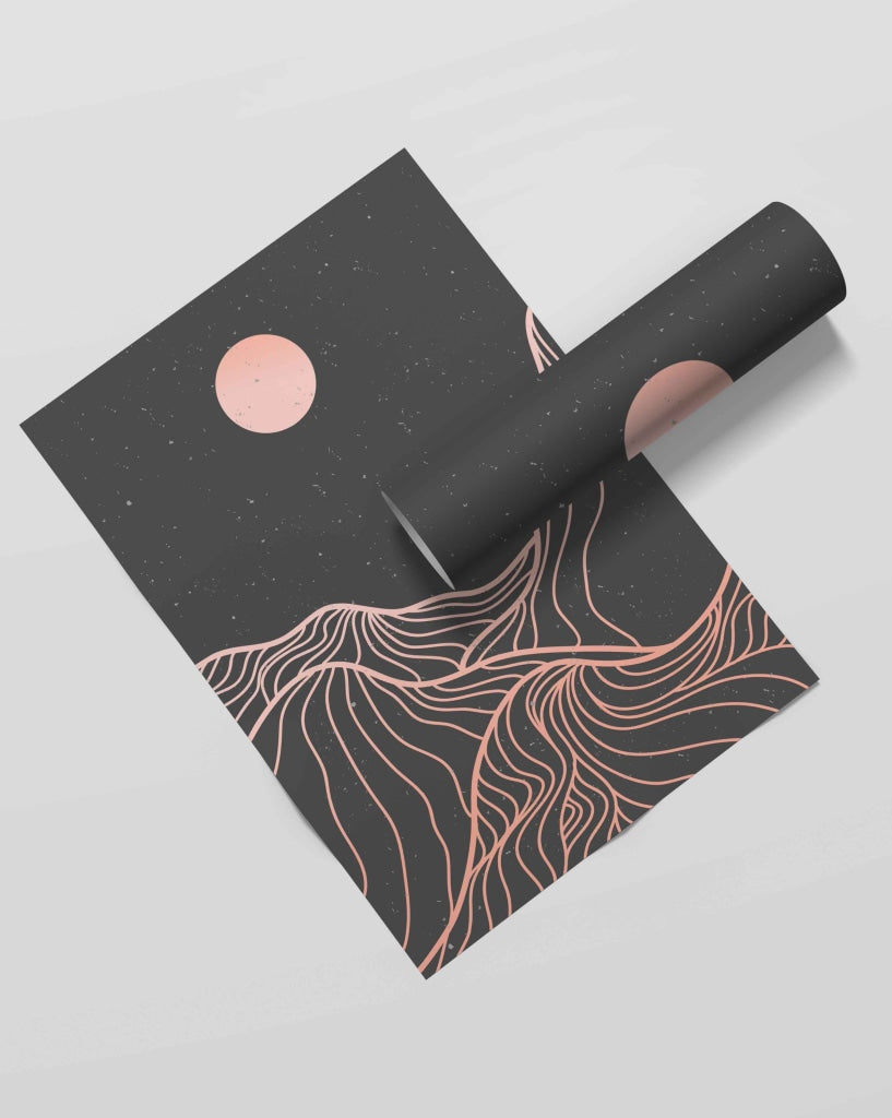 Moon Of Darkness - Minimal Art Frame For Wall Decor- Funkydecors Xs / Roll Posters Prints & Visual
