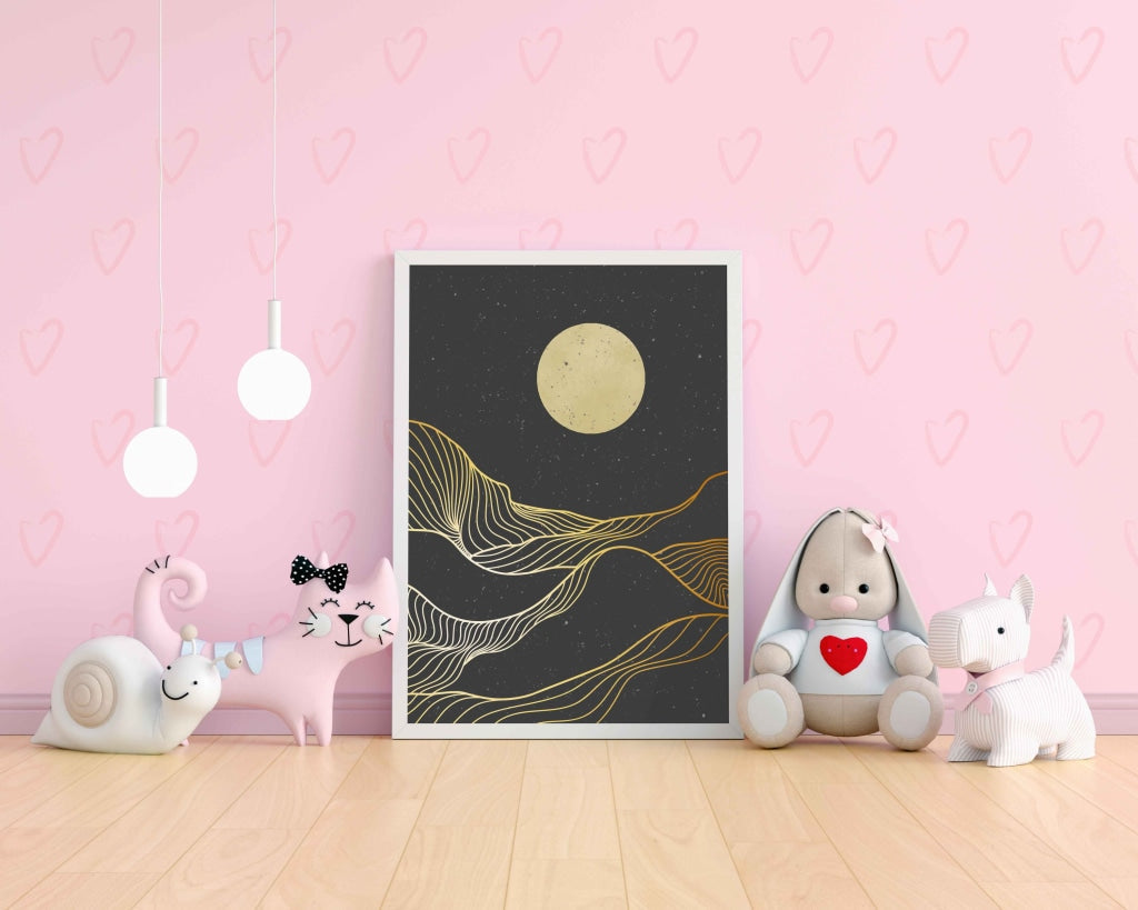 Moon Of Darkness - Minimal Art Frame For Wall Decor- Funkydecors Xs / White Posters Prints & Visual