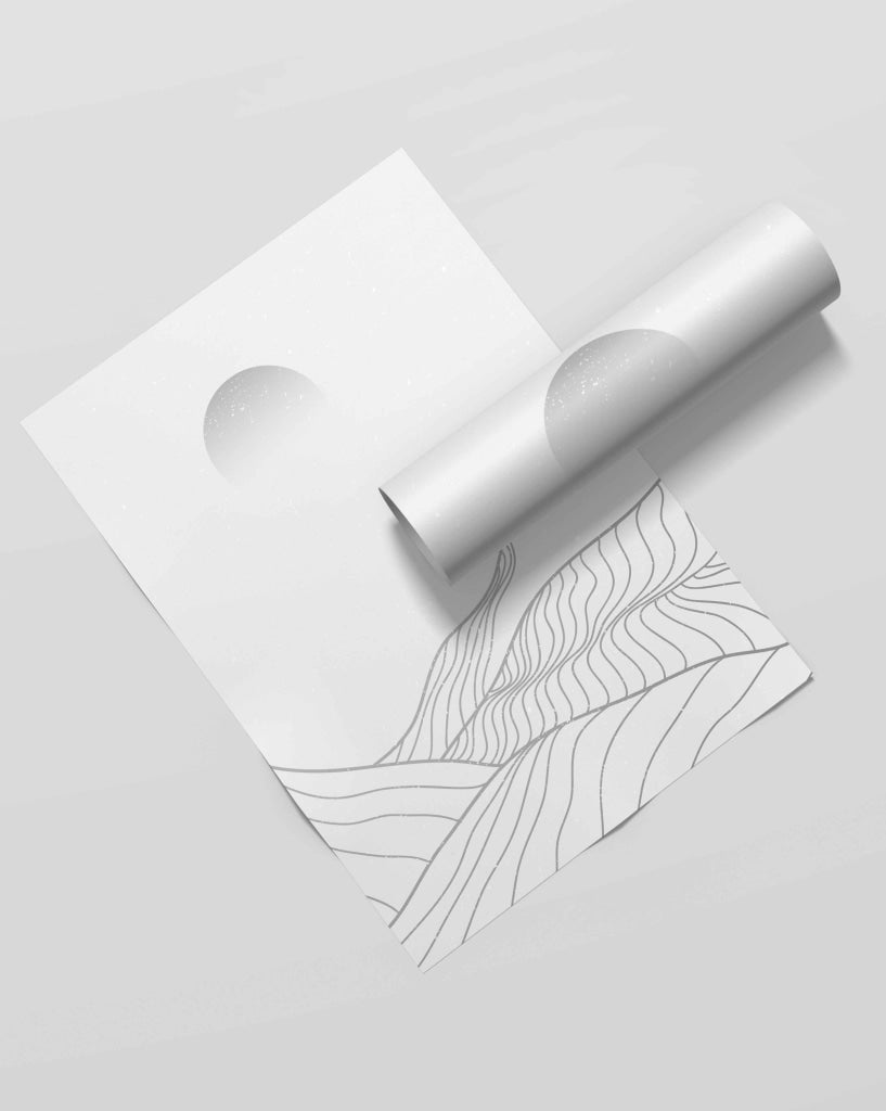 Moon Series - Minimal Art Frame For Wall Decor- Funkydecors Xs / Roll Posters Prints & Visual