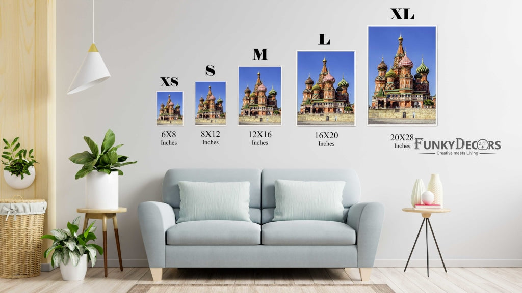Moscow - Architectural Art Frame For Wall Decor- Funkydecors Posters Prints & Visual Artwork