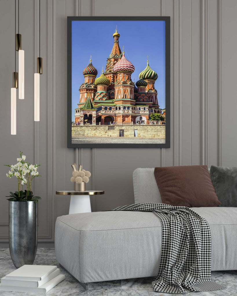 Moscow - Architectural Art Frame For Wall Decor- Funkydecors Xs / Black Posters Prints & Visual