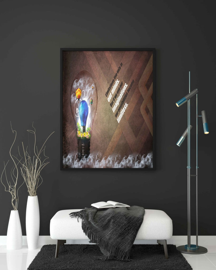 Motivational Quotes Art Frame For Wall Decor- Funkydecors Xs / Black Posters Prints & Visual Artwork
