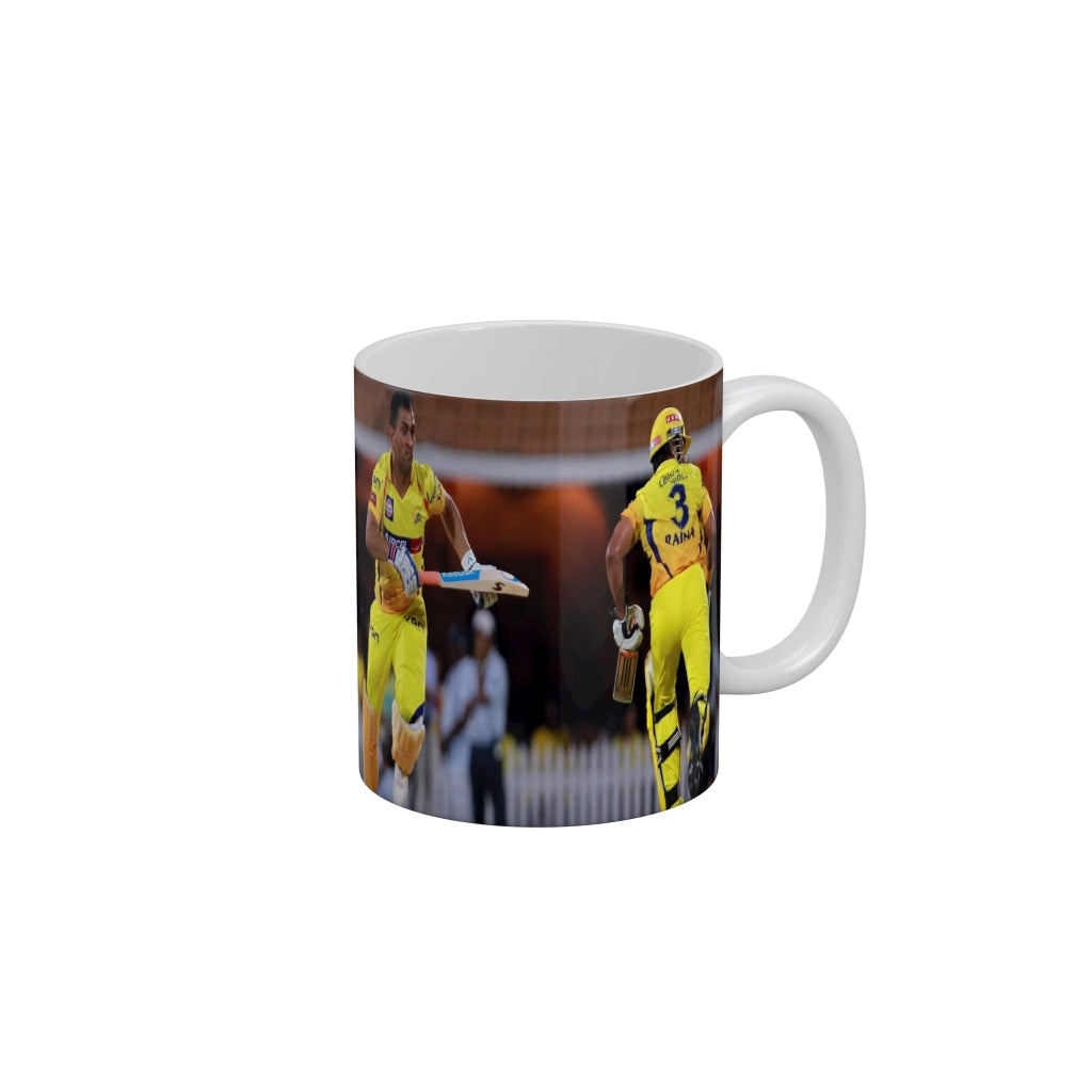 MS Dhoni and Suresh Raina CSK Coffee Ceramic Mug 350 ML-FunkyDecors