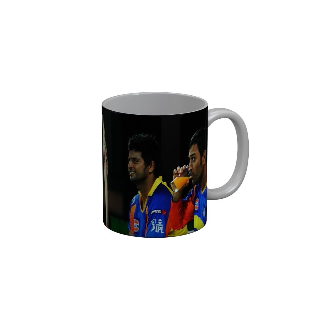 MS Dhoni and Suresh Raina CSK Coffee Ceramic Mug 350 ML-FunkyDecors