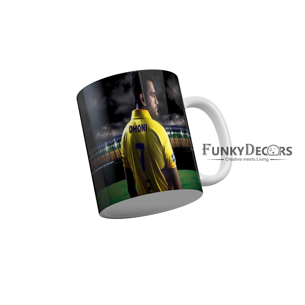 MS Dhoni CSK Coffee Ceramic Mug 350 ML-FunkyDecors