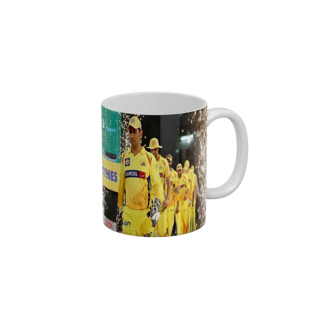 MS Dhoni CSK Team Coffee Ceramic Mug 350 ML-FunkyDecors