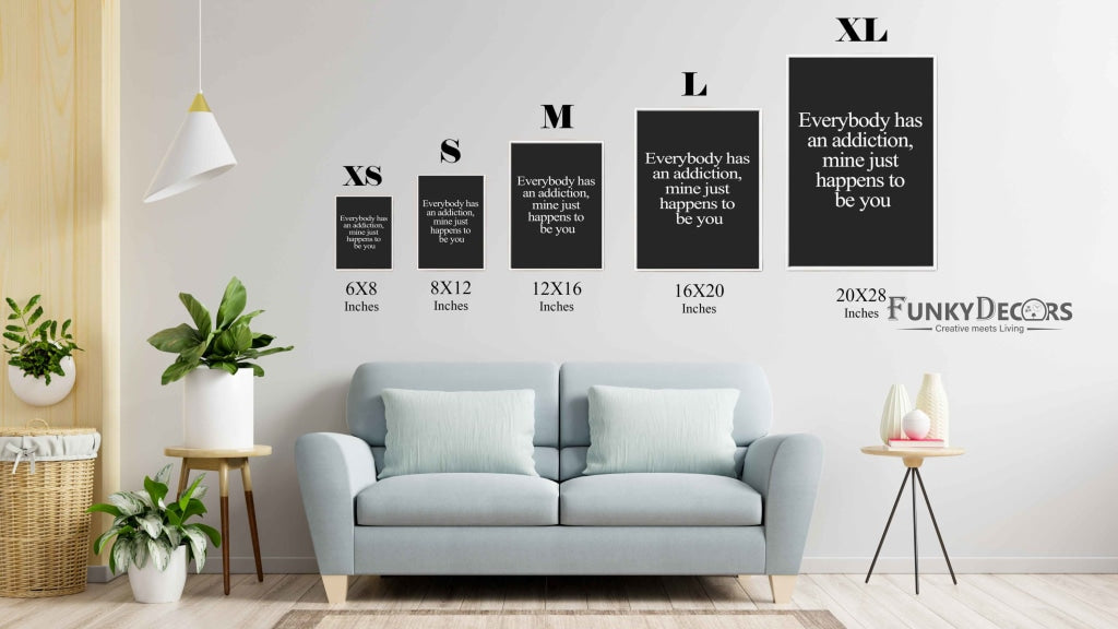 My Addiction - Love Quotes Art Frame For Wall Decor- Funkydecors Posters Prints & Visual Artwork