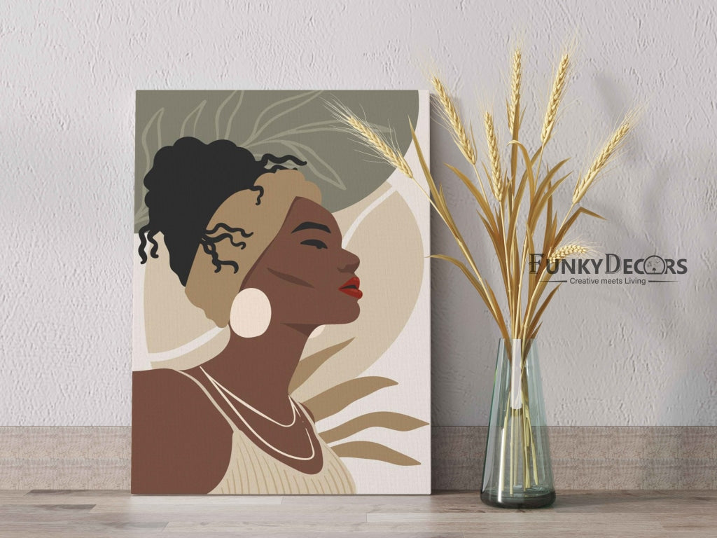 My Perfect Curls Portrait Art Frame For Wall Decor- Funkydecors Posters Prints & Visual Artwork