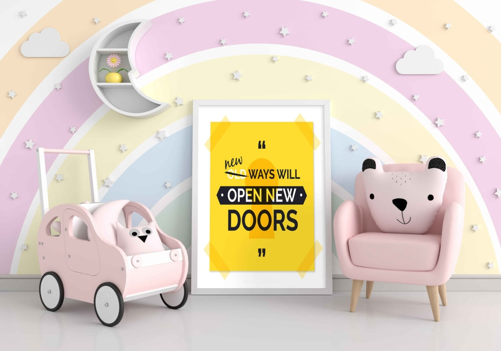 New Ways Will Open Doors - Motivation Quotes Art Frame For Wall Decor- Funkydecors Xs / White