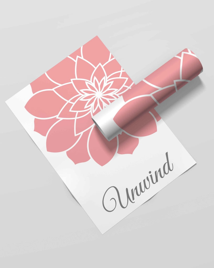 Pink Floral Art Frame For Wall Decor- Funkydecors Xs / Roll Posters Prints & Visual Artwork