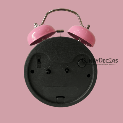 Pink Royal Retro Style Alarm Kids Room Table Clock-Funkydecors Clocks