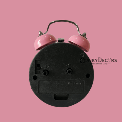 Pink Royal Retro Style Alarm Kids Room Table Clock-Funkydecors Clocks