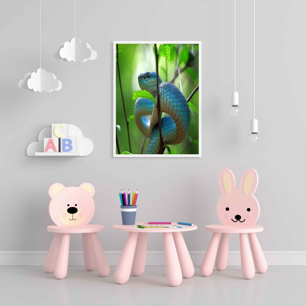 Pit Viper - Animal Art Frame For Wall Decor- Funkydecors Xs / White Posters Prints & Visual Artwork