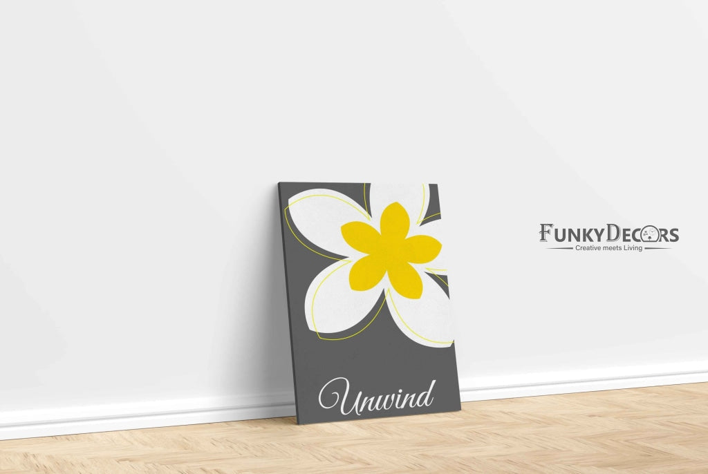 Pleasant Grey Floral Art Frame For Wall Decor - Funkydecors Posters Prints & Visual Artwork