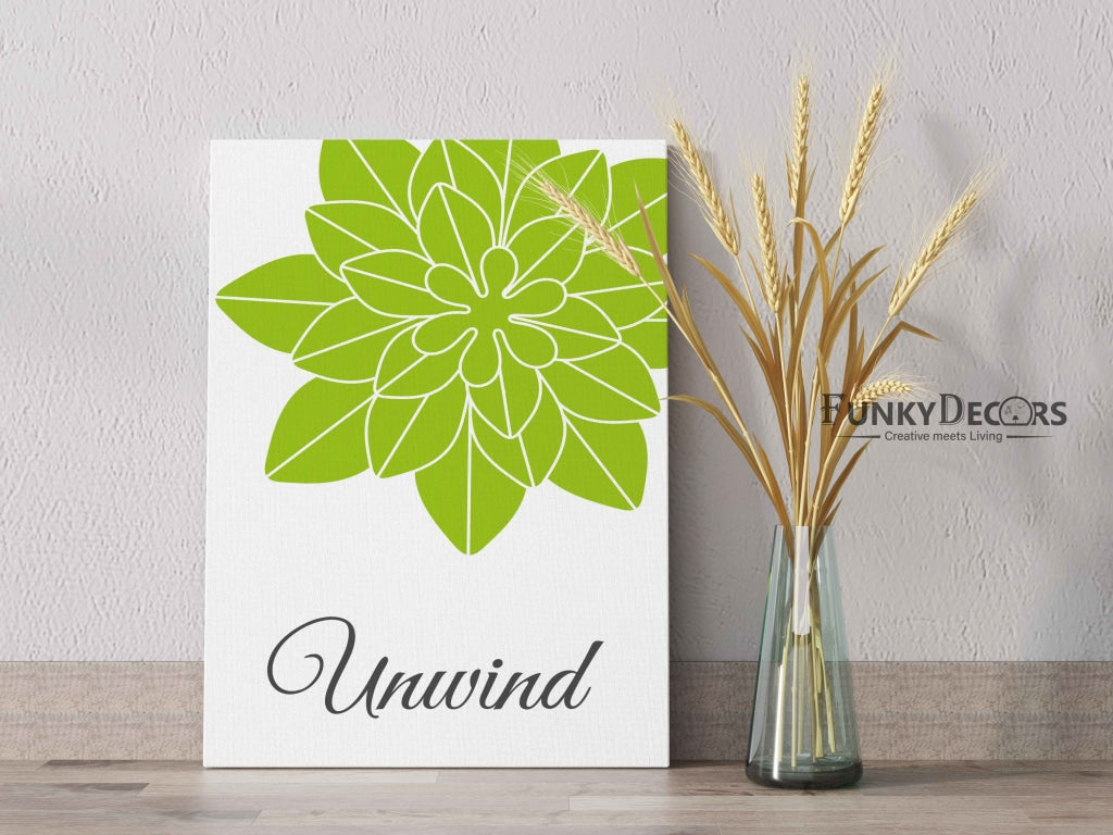 Pleasing Green Floral Art Frame For Wall Decor- Funkydecors Posters Prints & Visual Artwork