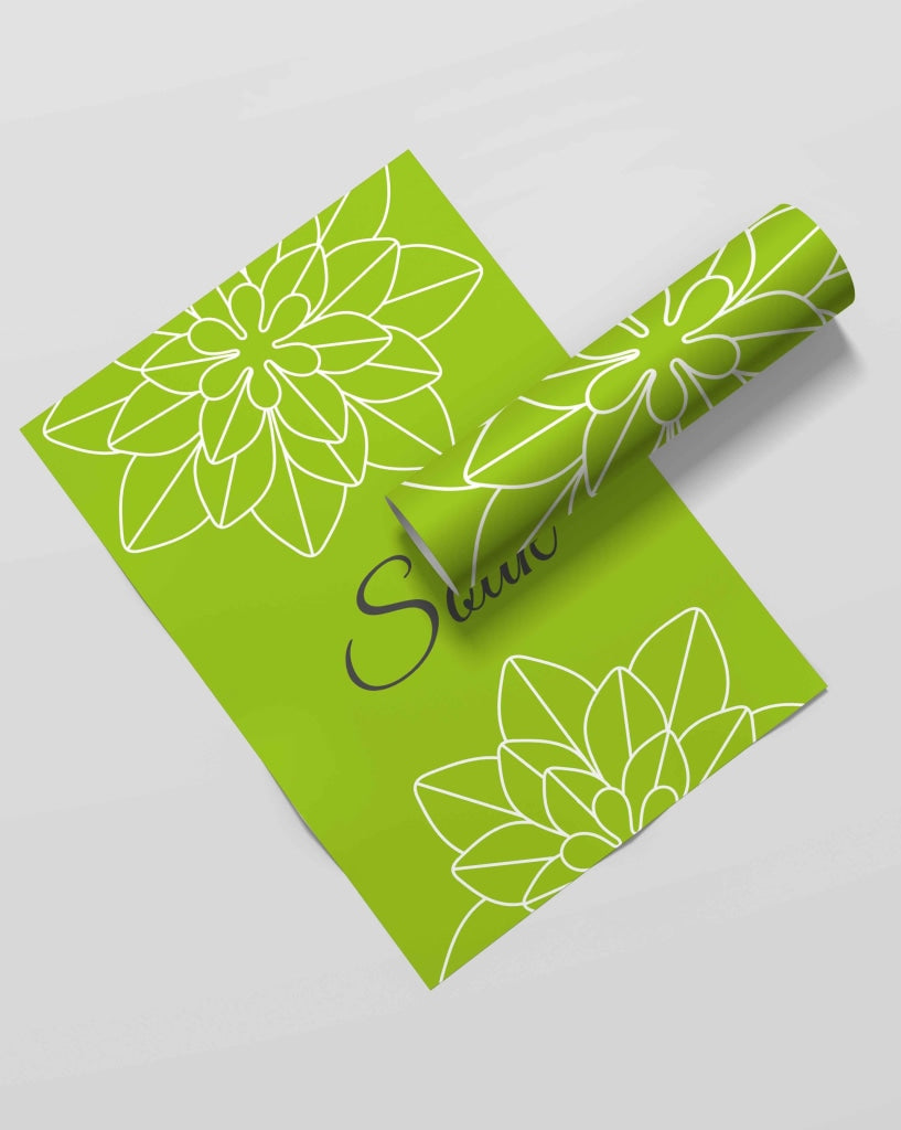 Pleasing Green Floral Art Frame For Wall Decor- Funkydecors Xs / Roll Posters Prints & Visual