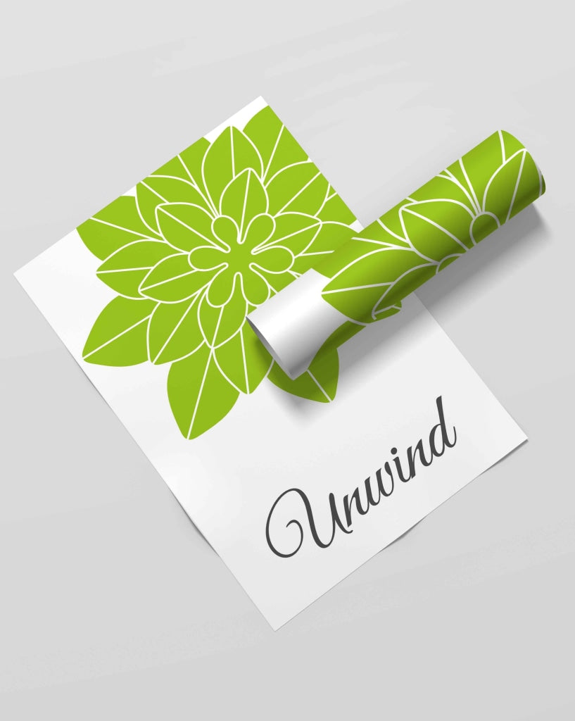 Pleasing Green Floral Art Frame For Wall Decor- Funkydecors Xs / Roll Posters Prints & Visual