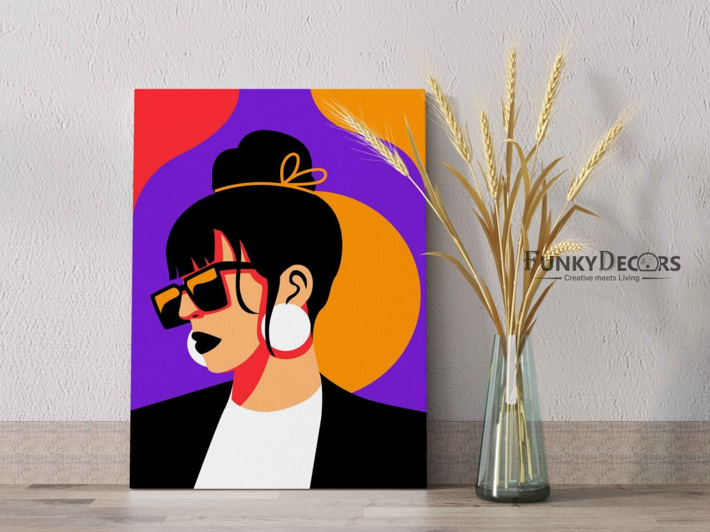 Pop Girl Portrait Art Frame For Wall Decor- Funkydecors Posters Prints & Visual Artwork