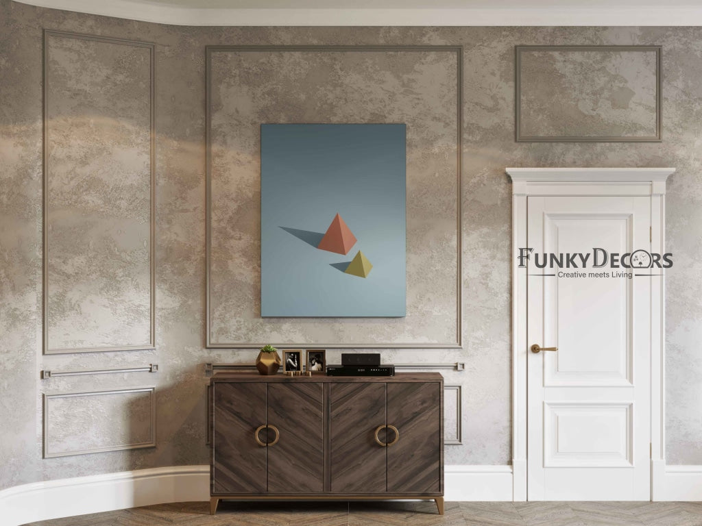 Pyramid Geometric Art Frame For Wall Decor- Funkydecors Posters Prints & Visual Artwork
