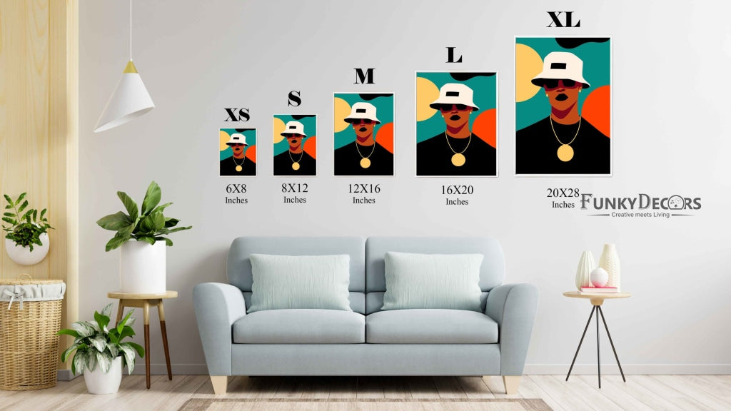 Radiant Man Portrait Art Frame For Wall Decor- Funkydecors Posters Prints & Visual Artwork