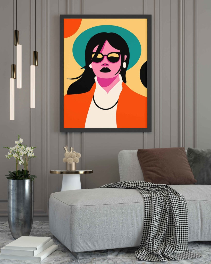 Radiant Women Portrait Art Frame For Wall Decor- Funkydecors Xs / Black Posters Prints & Visual