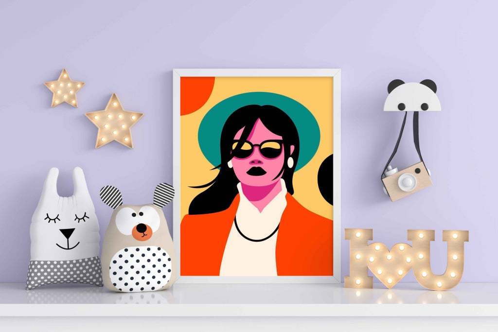 Radiant Women Portrait Art Frame For Wall Decor- Funkydecors Xs / White Posters Prints & Visual