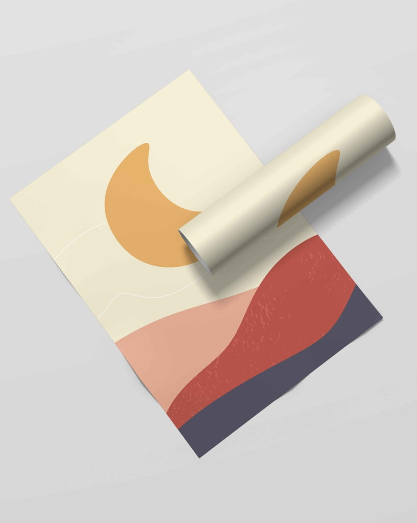 Rainbow Minimal Art Frame For Wall Decor- Funkydecors Xs / Roll Posters Prints & Visual Artwork