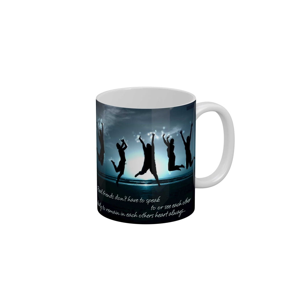 Real friends dont have to speak to or see each other Coffee Ceramic Mug 350 ML-FunkyDecors