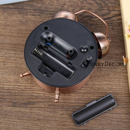 Red Bronze Retro Style Alarm Kids Room Table Clock For Home And Office Decor-Funkydecors Clocks