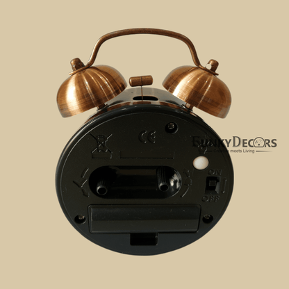 Red Bronze Royal Retro Style Alarm Kids Room Table Clock-Funkydecors Clocks
