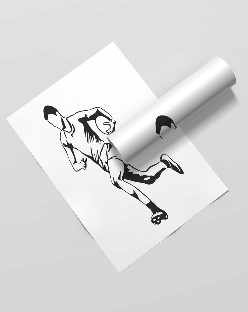 Rugby - Sports Art Frame For Wall Decor- Funkydecors Xs / Roll Posters Prints & Visual Artwork