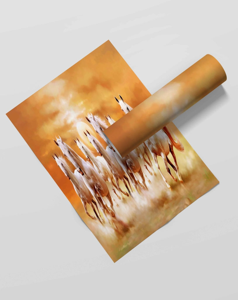 Running Horses - Animal Art Frame For Wall Decor- Funkydecors Xs / Roll Posters Prints & Visual