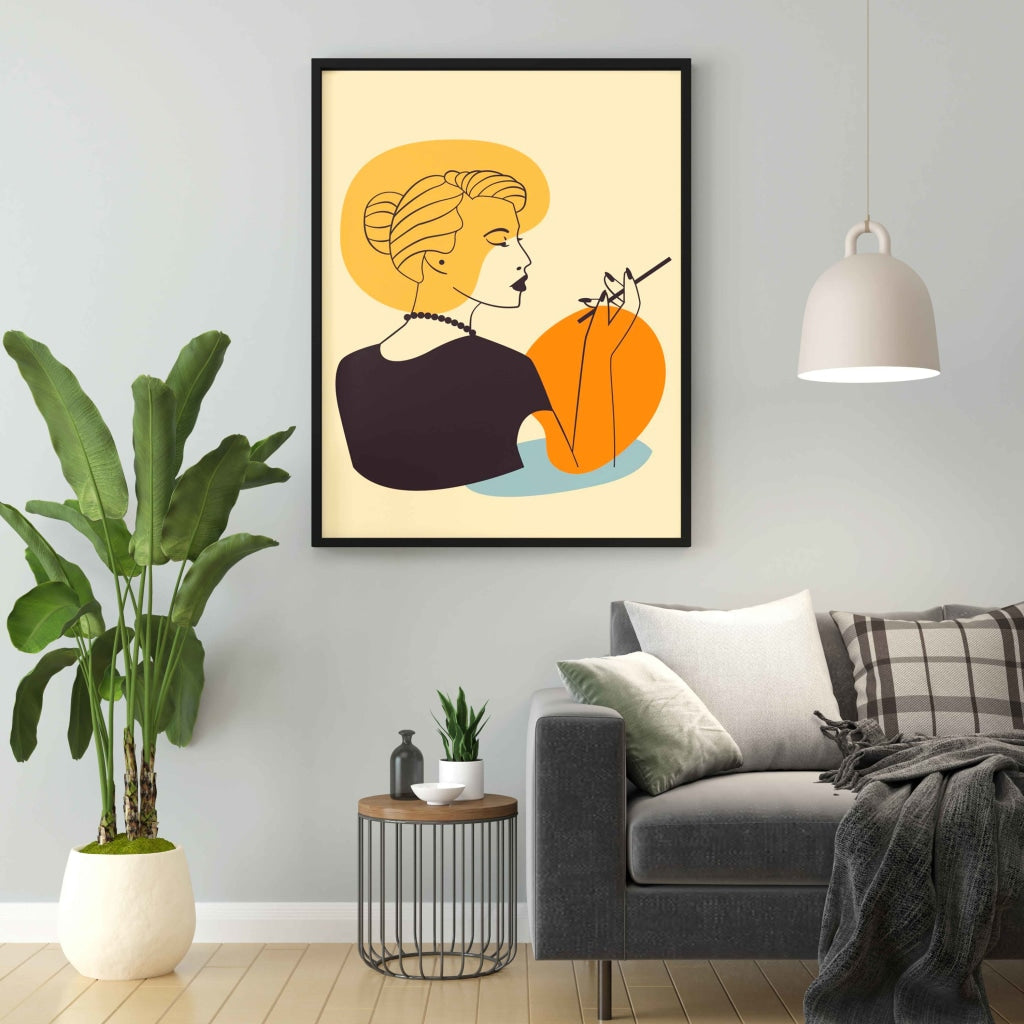 Shades Of Yellow Portrait Art Frame For Wall Decor- Funkydecors Xs / Black Posters Prints & Visual