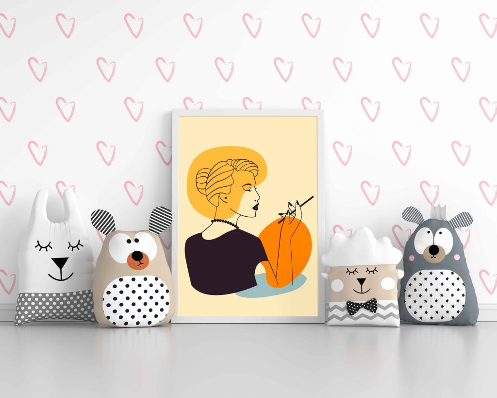 Shades Of Yellow Portrait Art Frame For Wall Decor- Funkydecors Xs / White Posters Prints & Visual