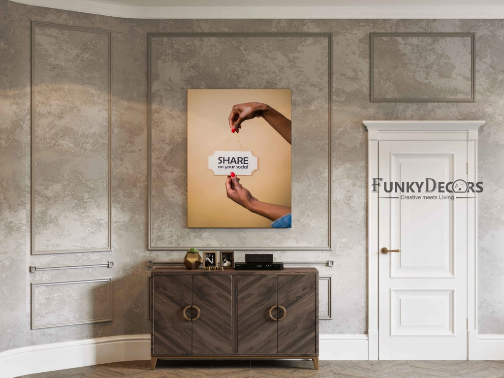 Share On Your Social - Business Art Frame For Wall Decor- Funkydecors Posters Prints & Visual