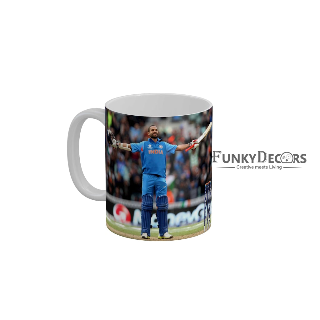 Shikhar Dhawan Delhi Capitals Coffee Ceramic Mug 350 ML-FunkyDecors