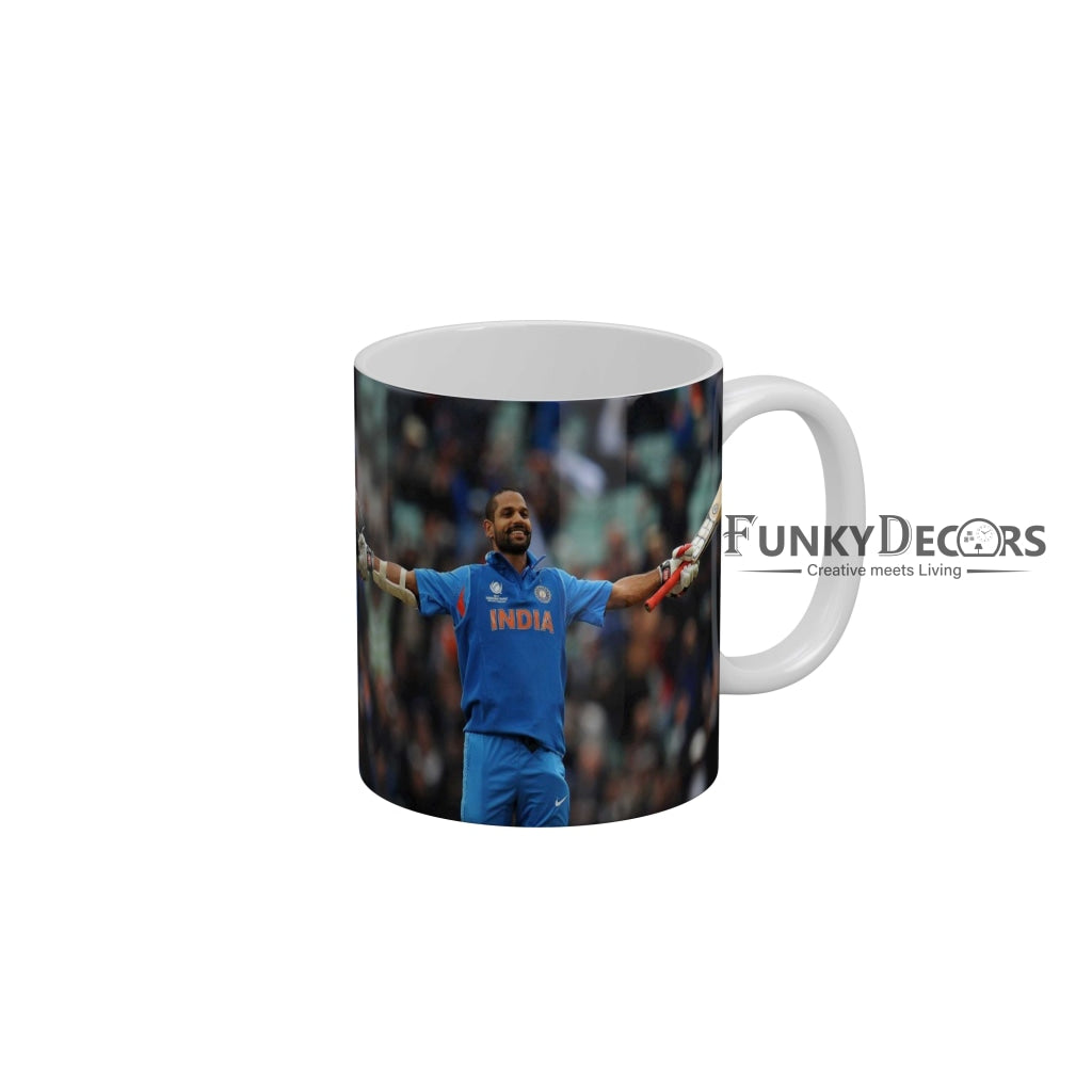 Shikhar Dhawan Delhi Capitals Coffee Ceramic Mug 350 ML-FunkyDecors
