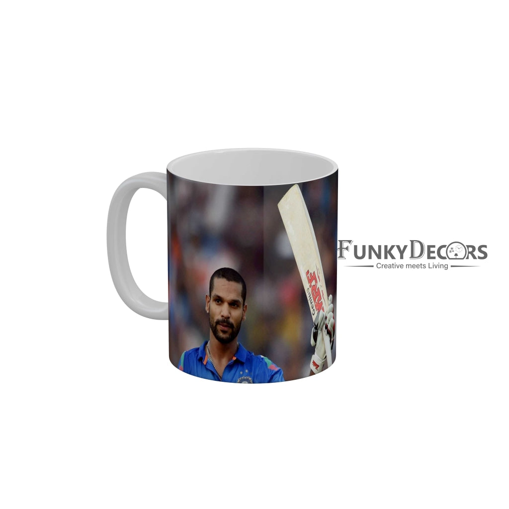 Shikhar Dhawan Delhi Capitals Coffee Ceramic Mug 350 ML-FunkyDecors
