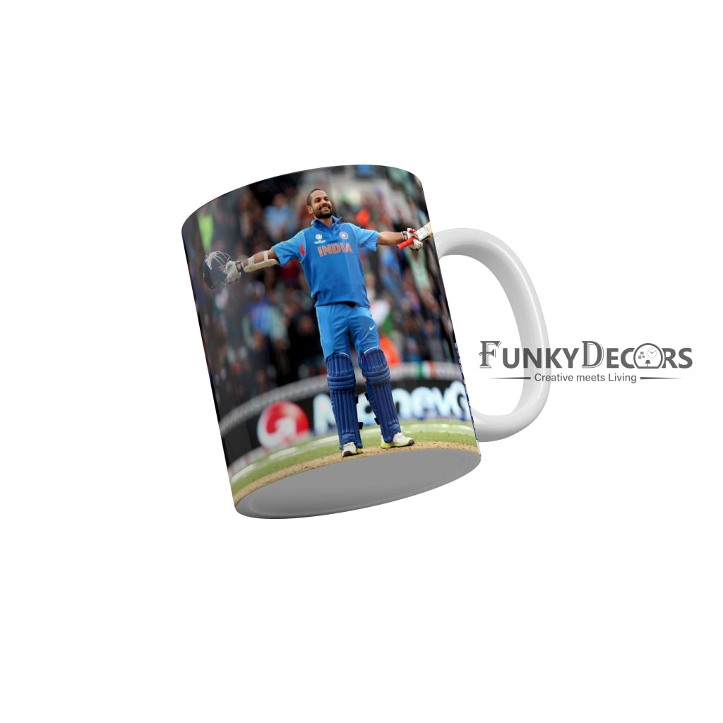 Shikhar Dhawan Delhi Capitals Coffee Ceramic Mug 350 ML-FunkyDecors