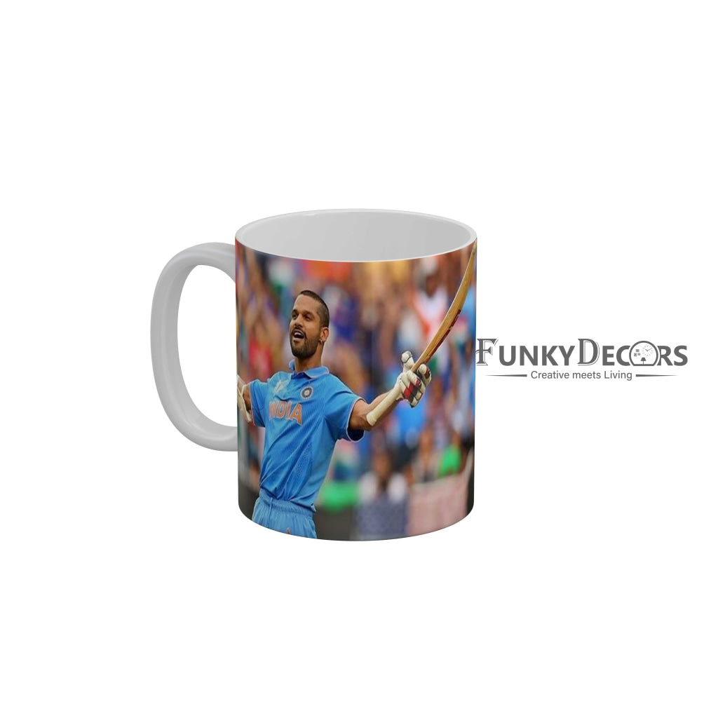 Shikhar Dhawan Delhi Capitals Coffee Ceramic Mug 350 ML-FunkyDecors