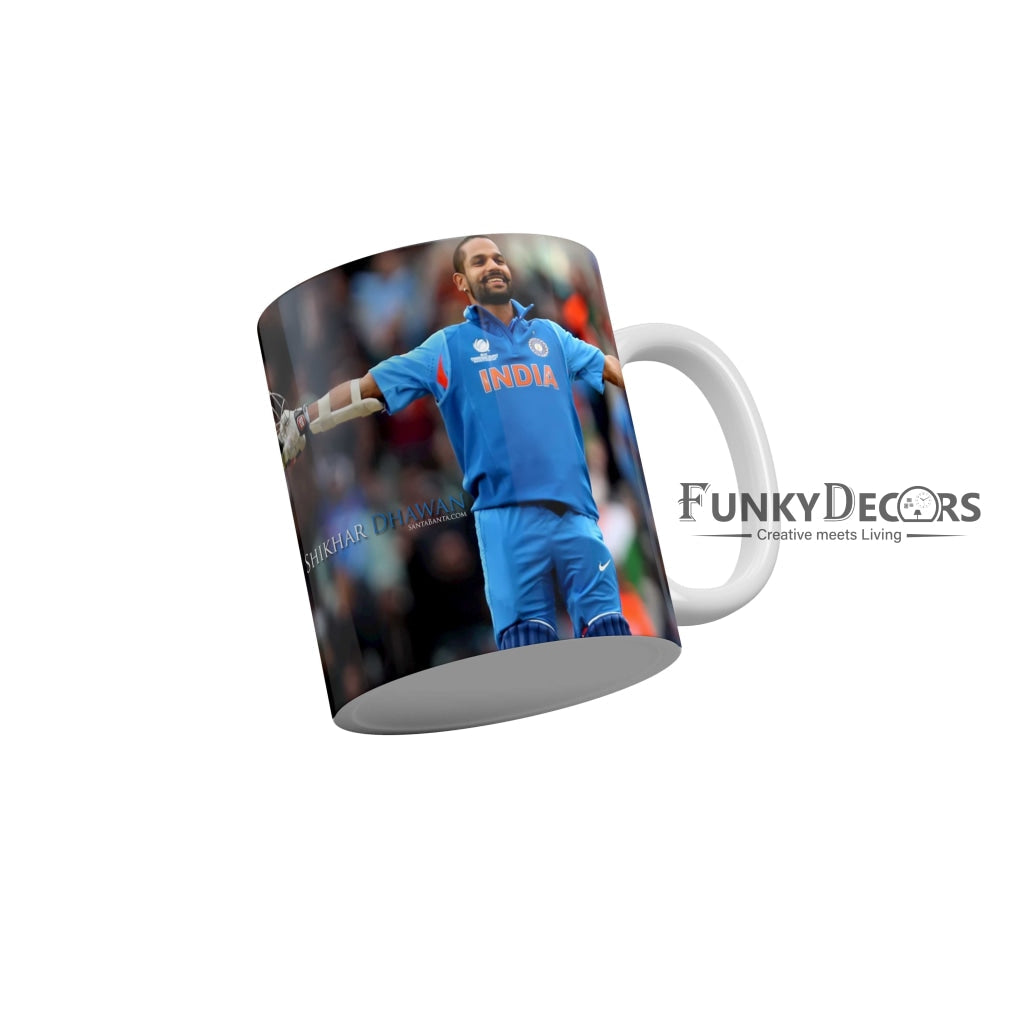 Shikhar Dhawan Delhi Capitals Coffee Ceramic Mug 350 ML-FunkyDecors