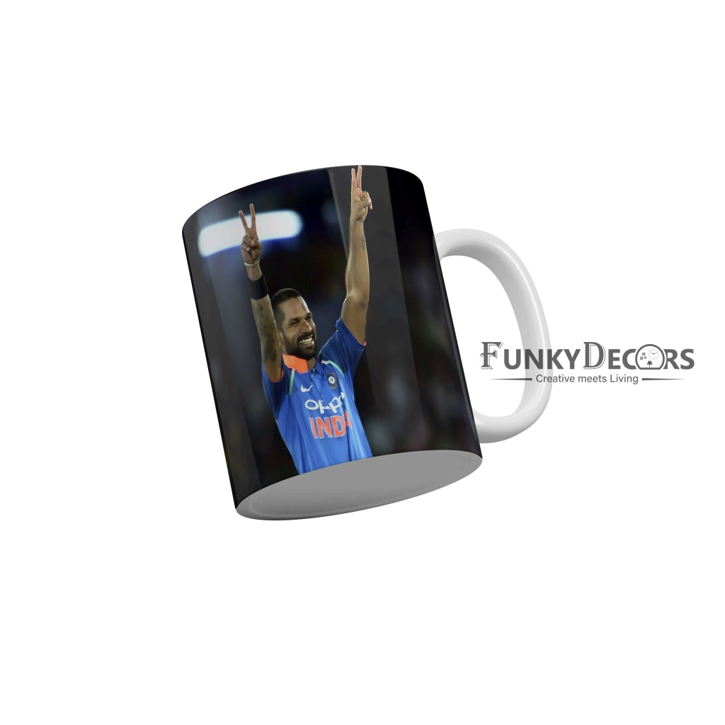 Shikhar Dhawan Delhi Capitals Coffee Ceramic Mug 350 ML-FunkyDecors