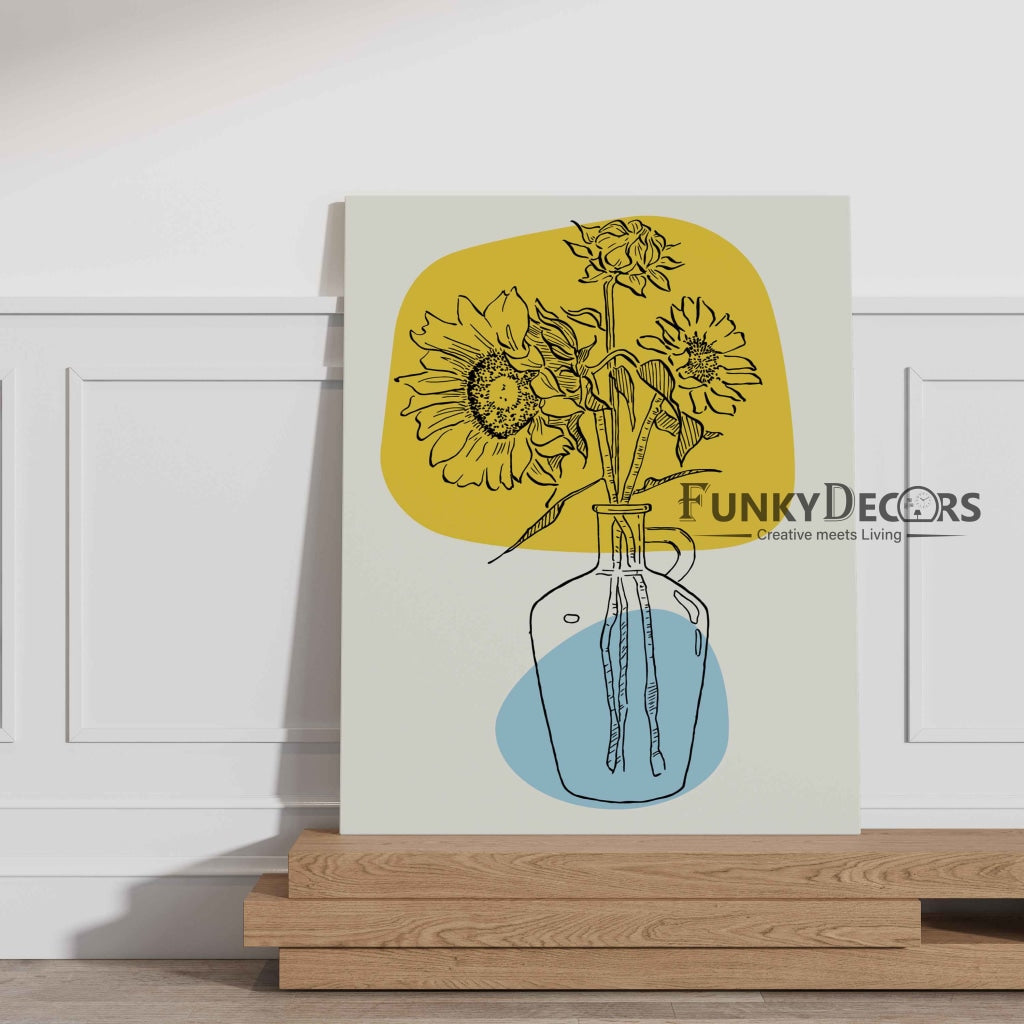 Shine Like Sunflower - Floral Art Frame For Wall Decor- Funkydecors Posters Prints & Visual Artwork