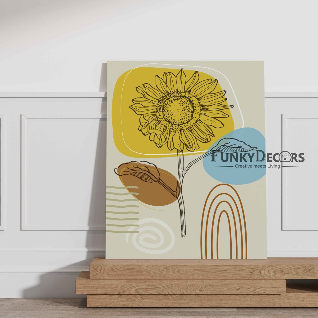 Shine Like Sunflower - Floral Art Frame For Wall Decor- Funkydecors Posters Prints & Visual Artwork