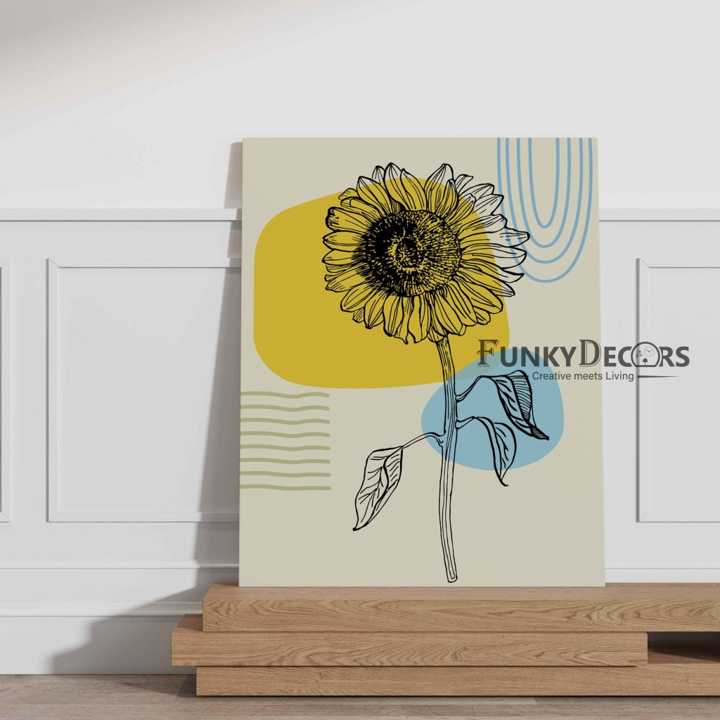 Shine Like Sunflower - Floral Art Frame For Wall Decor- Funkydecors Posters Prints & Visual Artwork
