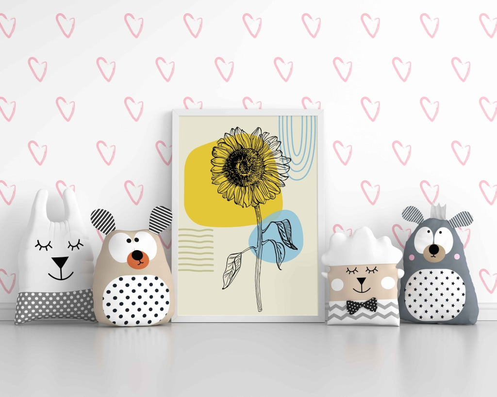 Shine Like Sunflower - Floral Art Frame For Wall Decor- Funkydecors Xs / White Posters Prints &