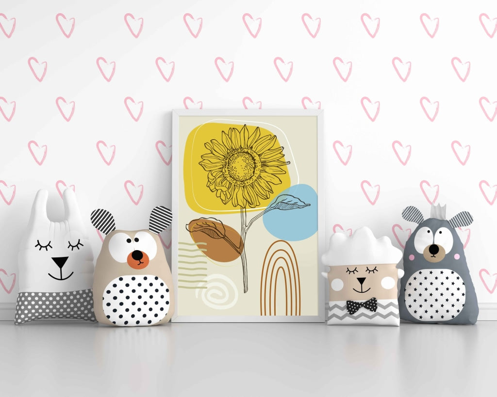 Shine Like Sunflower - Floral Art Frame For Wall Decor- Funkydecors Xs / White Posters Prints &