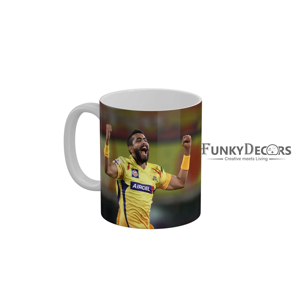 Sir Jadeja CSK Coffee Ceramic Mug 350 ML-FunkyDecors