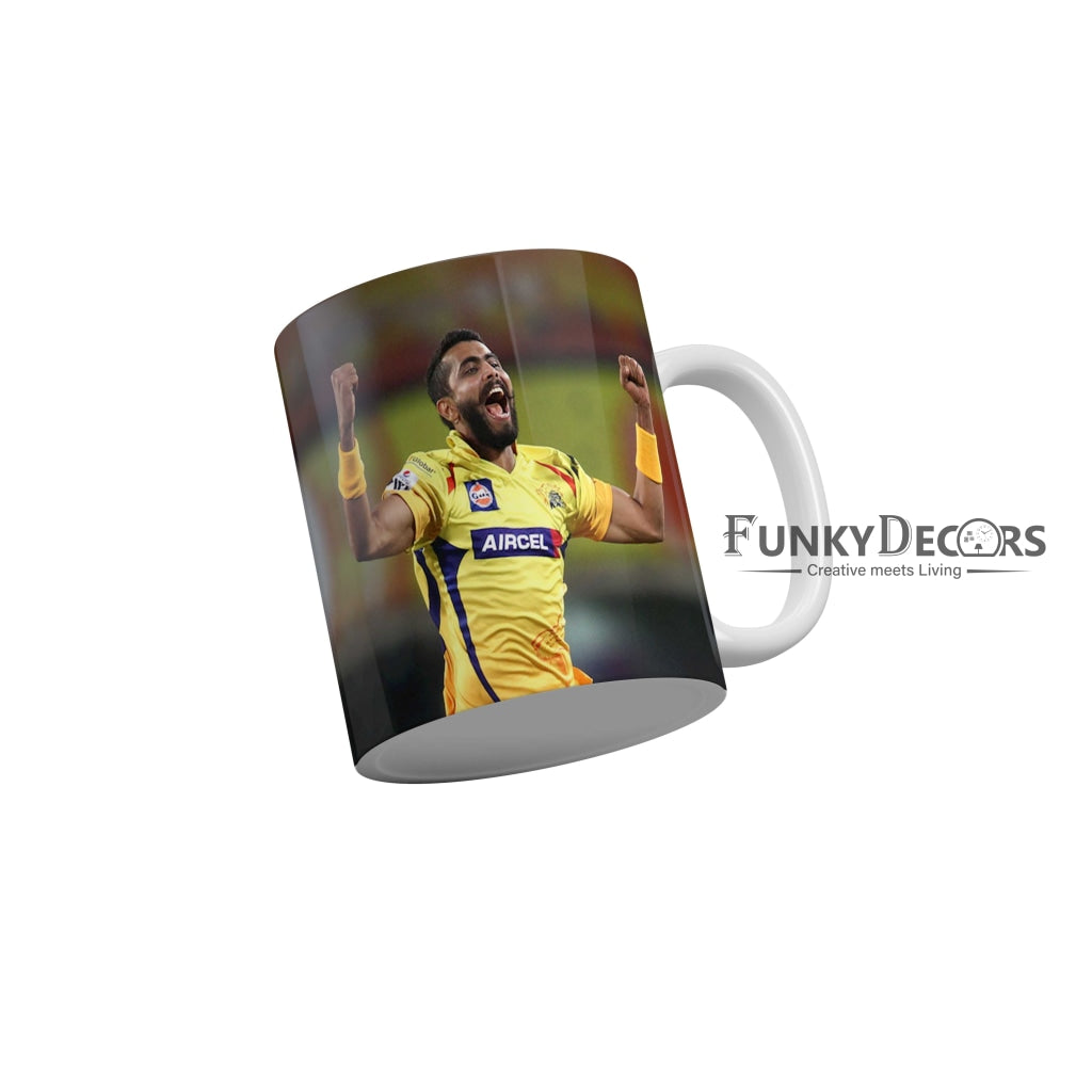 Sir Jadeja CSK Coffee Ceramic Mug 350 ML-FunkyDecors