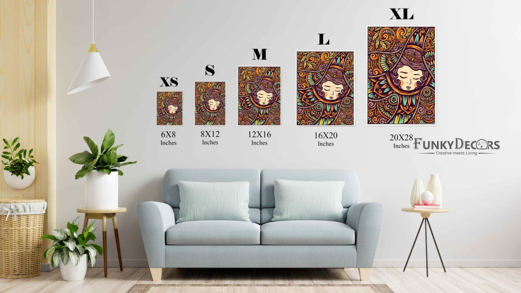 Sleeping Beauty - Mandala Art Frame For Wall Decor- Funkydecors Posters Prints & Visual Artwork